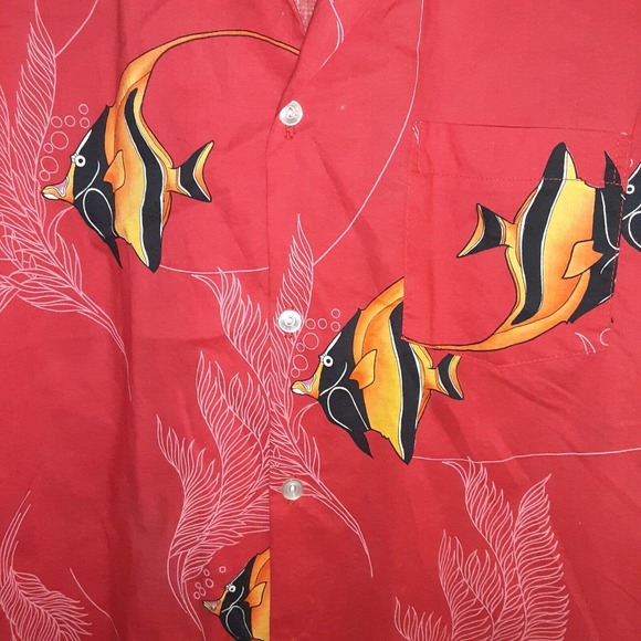 Vintage Passion Fruit Honolulu Hawaiian Shirt sz L Button up - Picture 7 of 8